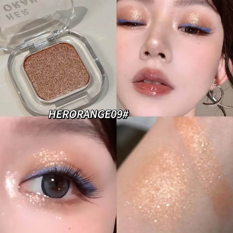 Monochrome Red Brown Aegyo-sal Makeup Eyeshadow Powder Palette Silky Matte Chocolate Contour Lying Silkworm Eyeliner Waterproof
