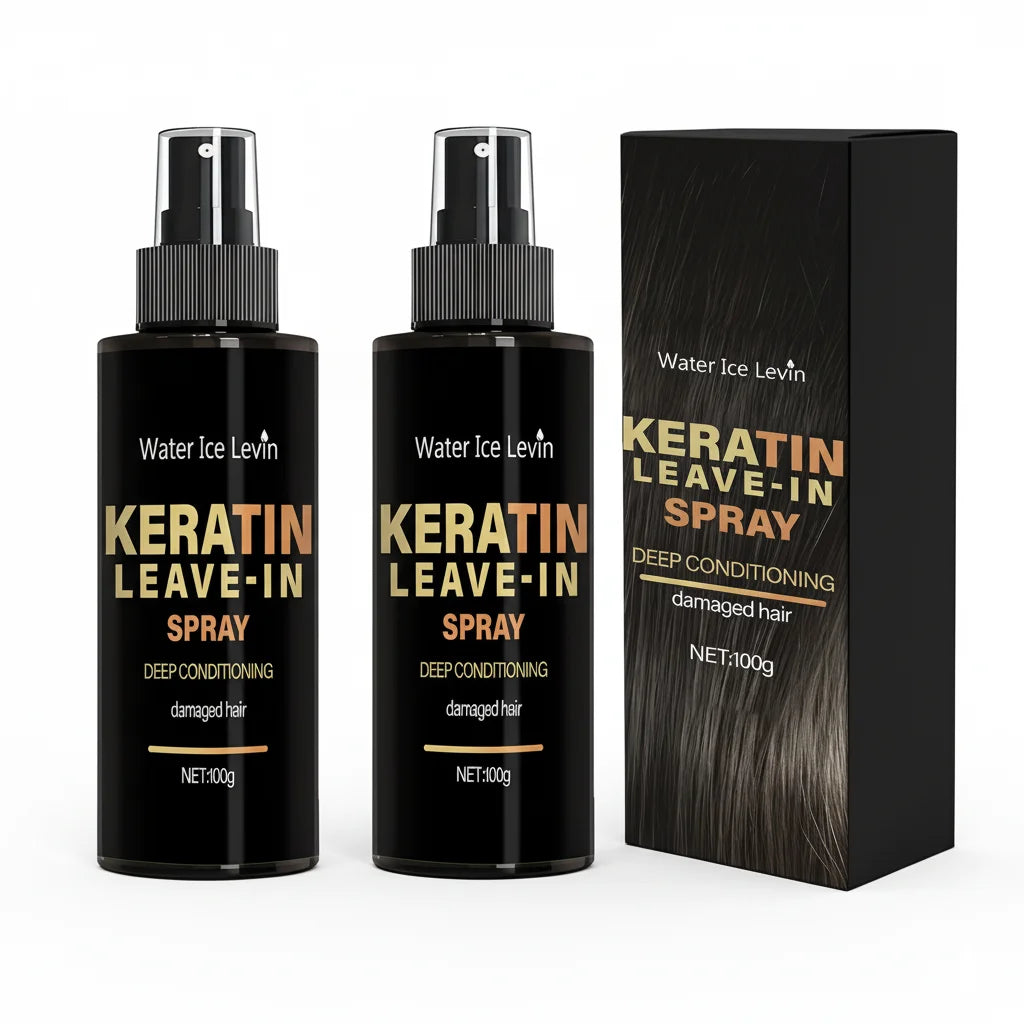Keratin & Biotin Leave-In Spray 100g, Deep Conditioning Treatment for Damaged Hair, with Rice Amino Acids, Fast Shipping