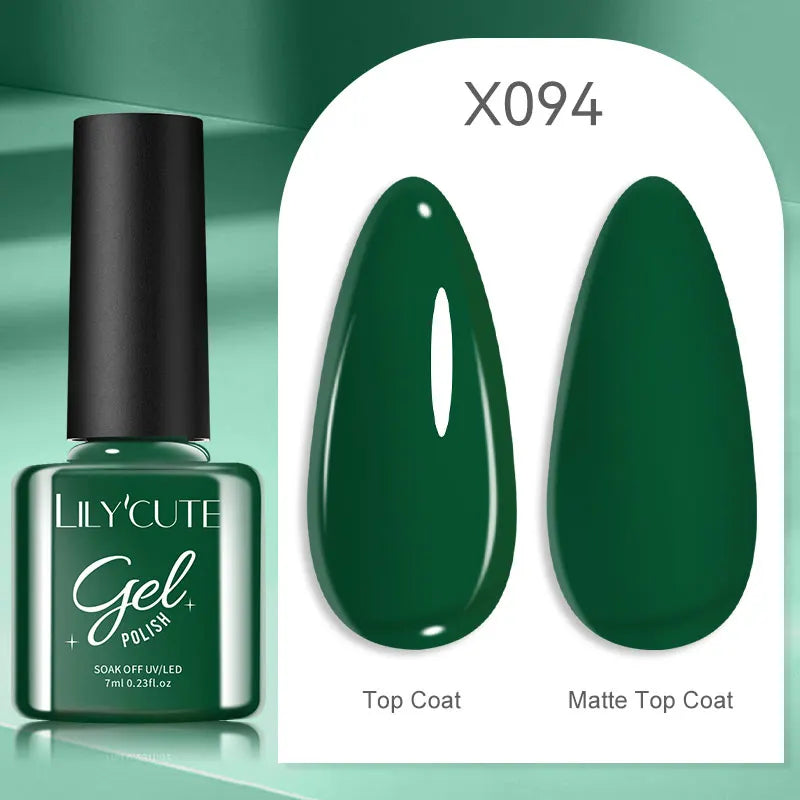 LILYCUTE Spring Summer 7ml Nail Gel Polish Long Lasting 125 Colors Soak Off UV Gel For Women French DIY Nail Art Supply