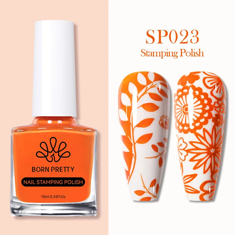 BORN PRETTY Nail Stamping Polish 12 Colors 10ML Air Dry Special Polish Manicure Print Nail Polish For Stamping Plates Nail Set