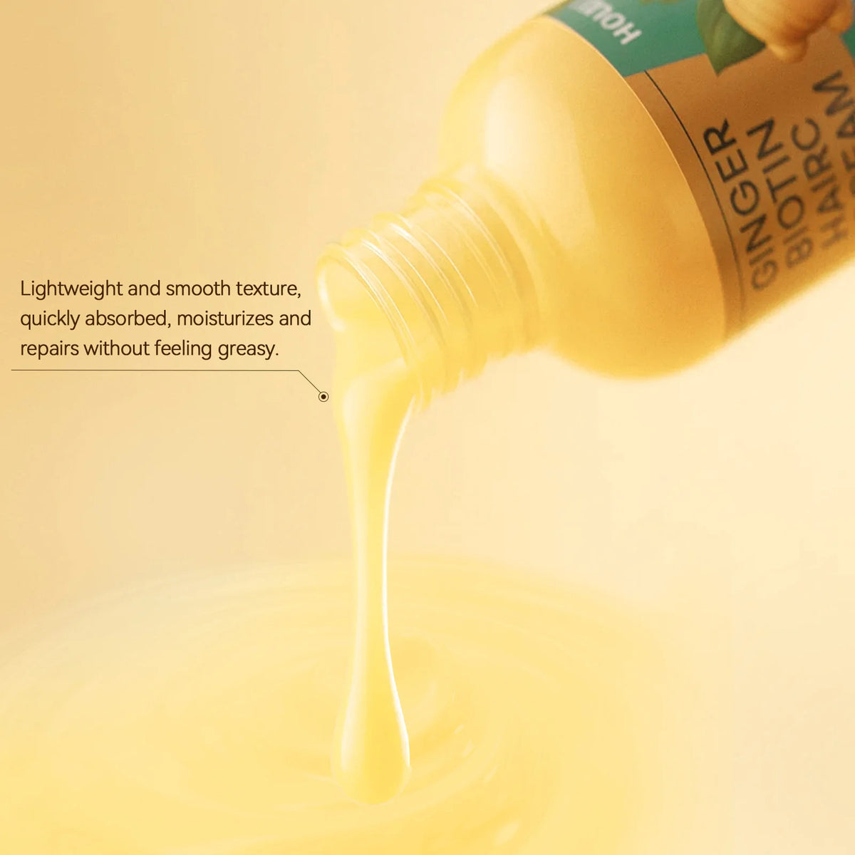 Ginger Hair Conditioner Natural Ginger Extract Nourishing Smoothing Strengthening Hair Care for Damaged Hair All Hair Types