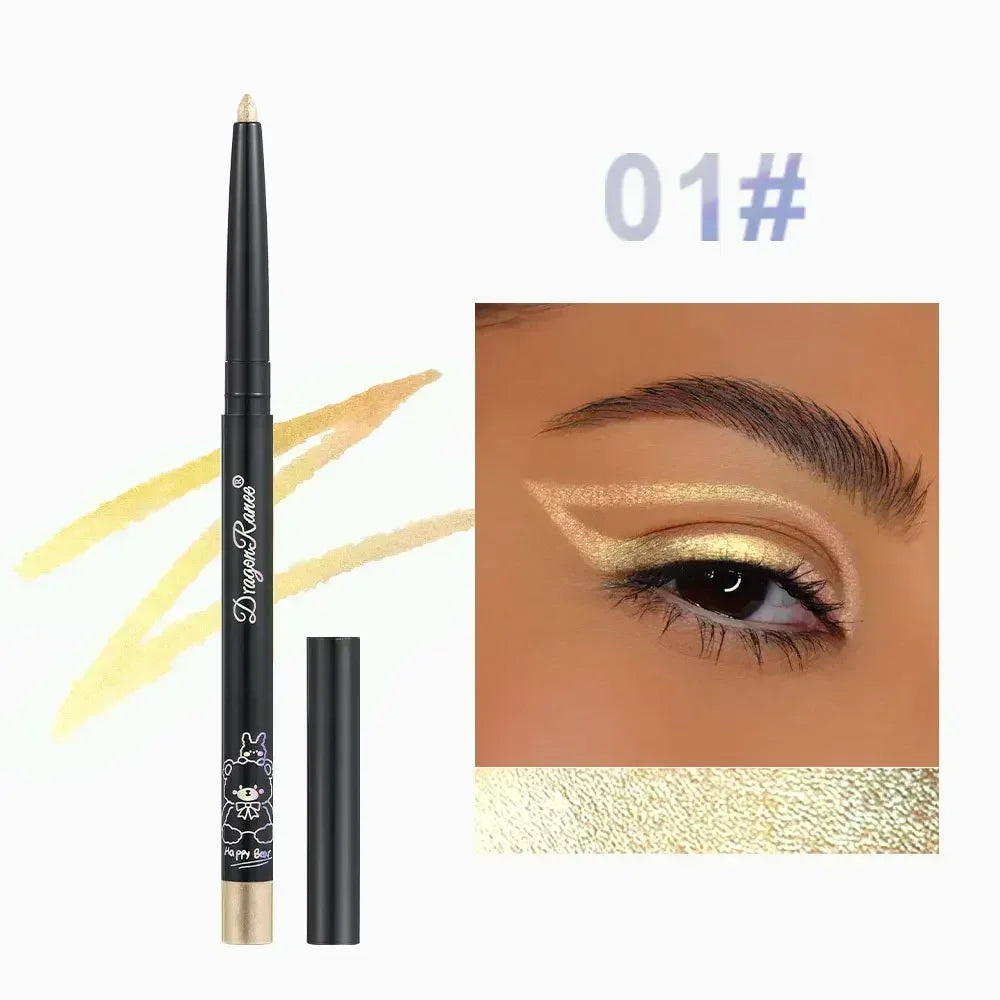 Multi Chrome Eye Liner Pen Lasting Shiny Metallic Eyeshadow Lying Silkworm Green Purple Makeup Pigment Glitter Aurora Eyeliner