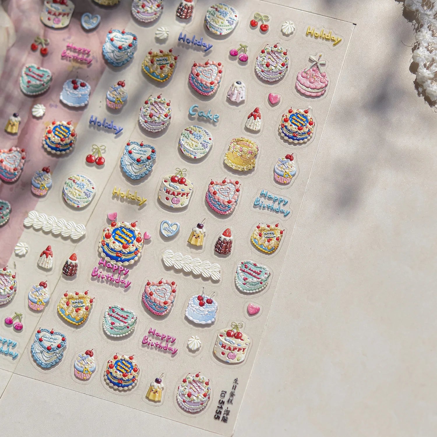 1pcs 5D Japanese Kawaii Nail Art Stickers Cute Rabbit Dog Slider Nail Decorations Decals Self-Adhesive Manicure Accessories DIY