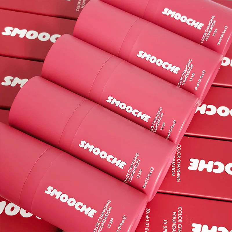 SMOOCHE Color Changing Foundation SPF15 Moisturize Waterproof Self Adjust Skin Tone Liquid Foundation Lightweight Nature Makeup