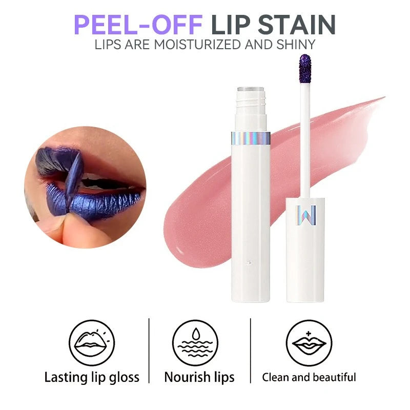 Lip Stain Tint Peel Off Tattoo Korean Lipsticks Cosmetics Makeup Long Lasting Waterproof Peel Off Lip Stain Pink Red Glosses