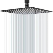 8" 10" 12" Black Silver Golden Stainless Steel High Pressure Waterfall Shower Head Large Flow Pressure Boosting Bathroom Shower
