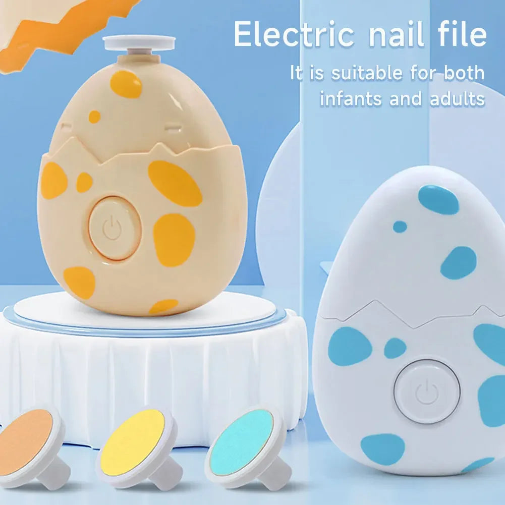 Baby Cartoon Electric Nail Trimmer Kid Nail Polisher & Adult File Clipper in One Care Kit