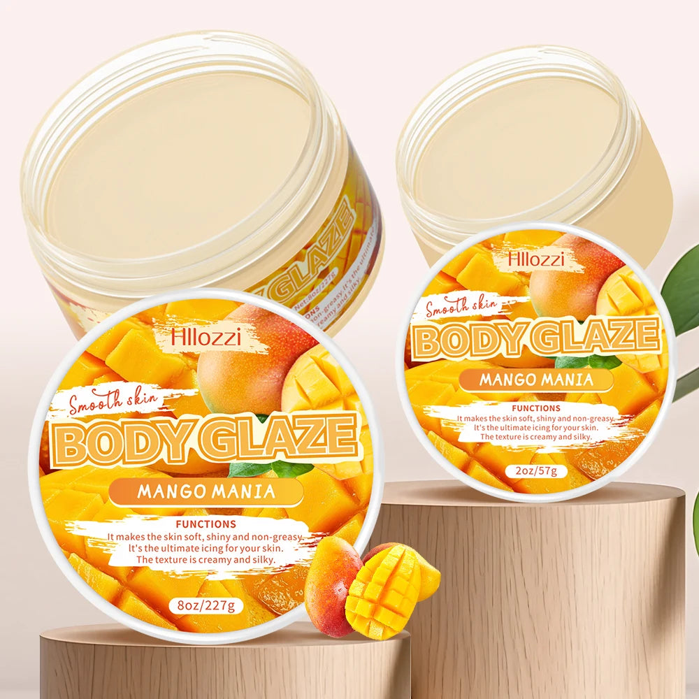 2oz/8oz Mango Mania Body Glaze Nourishing Moisturizing Skin Care Body Butter Refreshing Non-Greasy Body Oil Moisturizing Skin Lo