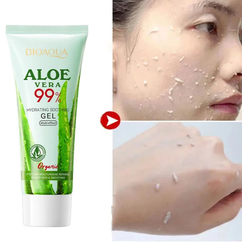 Aloe Exfoliating Gel Facial Deep CleansingPore Shrink Pore Cleansing Skincare Whitening Moisturizing Repair Facial Scrub Cream