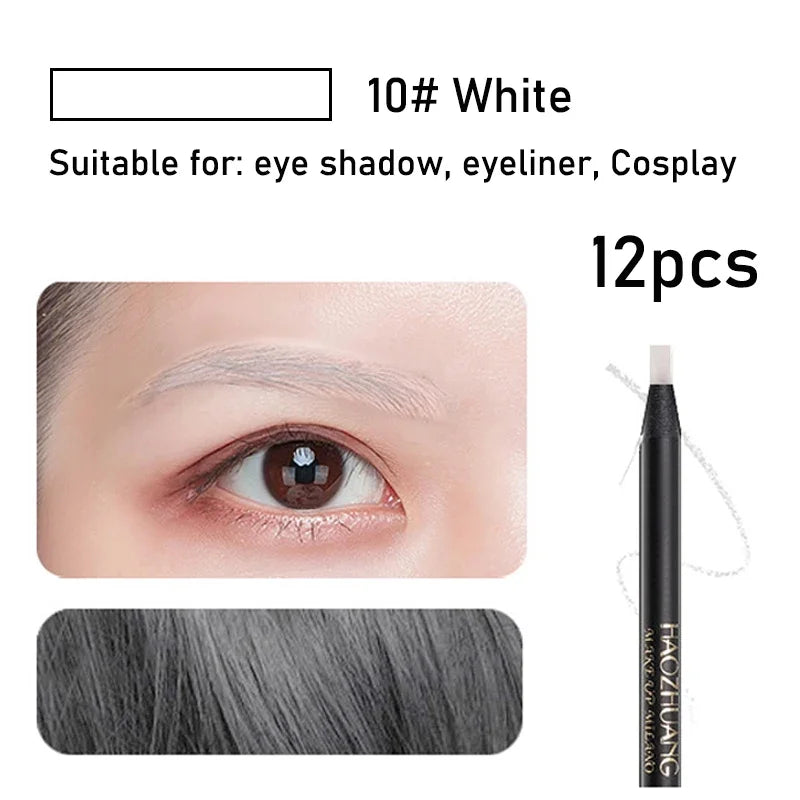 HAOZHUANG  Waterproof Long Lasting Eyebrow Pencils with Soft Brush Eyebrows Makeup Tool Permanent Makeup Tattoo Accessories