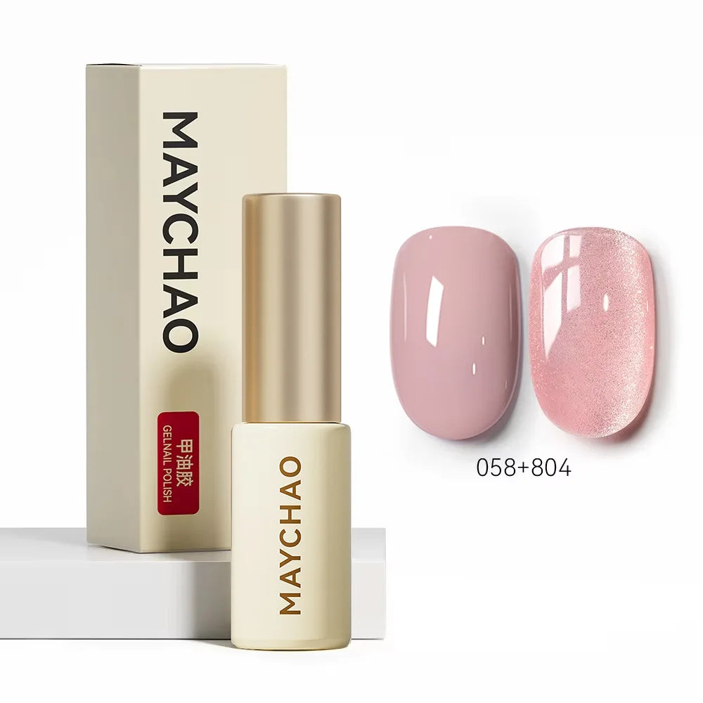 MAYCHAO 5ML Gel Nail Polish 9D Laser Diamond Glitter Cat Eye Gel Semi-Permanent Soak Off UV LED Gel Nail Manicure Tools Nail Art