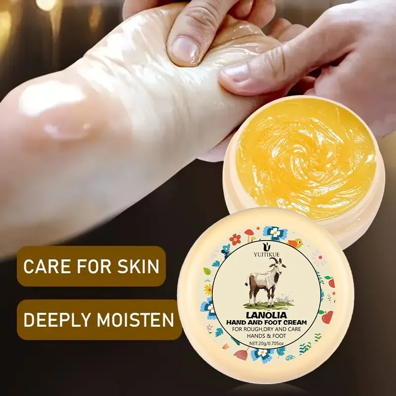 YUITIKUE Hand and Foot Cream, Lanolin Moisturizing for Dry and Rough Skin, Deep Nourishment, Winter Care, Soothes Feet, 20g