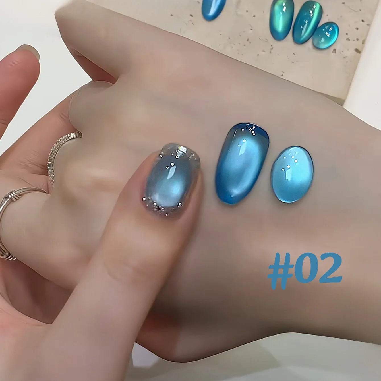 TC 10ML 2026 New Star Bamboo Cat Eye Nail Supplies Pavilion Strobe Green Glass Bead Cat Eye Magnetic Gel Polish Summer Nails
