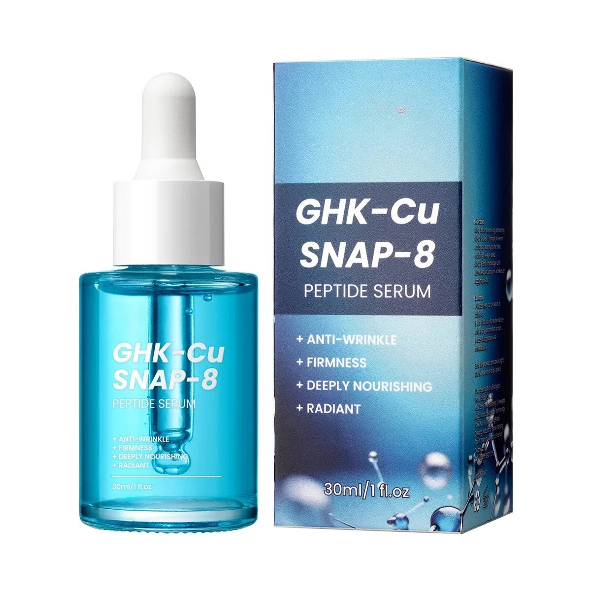GHK-Cu Copper Peptide SNAP-8 Face Serum Anti Aging Wrinkle Lifting Firming Collagen Boost Hydrating Facial Essence