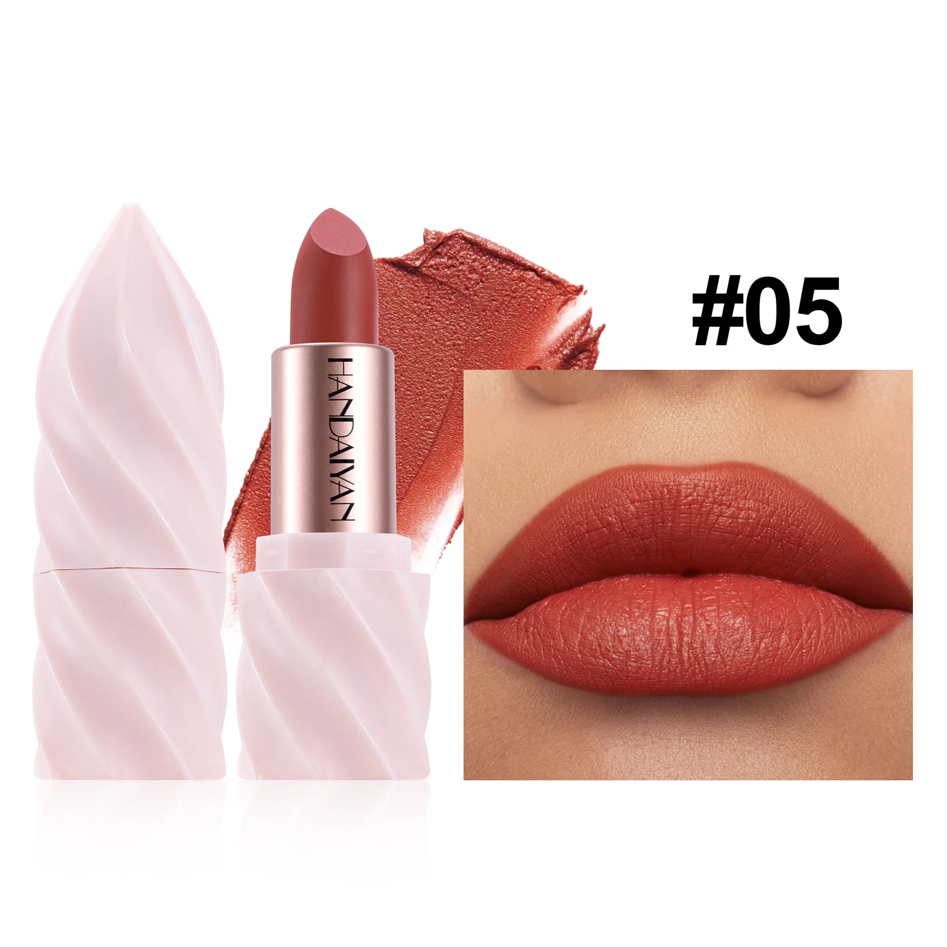 Matte Velvet Lipstick Ice Cream Long Lasting Waterproof Nourishing Moisturizing Highly Pigmented Satin Lip Gloss Non Stick Cup