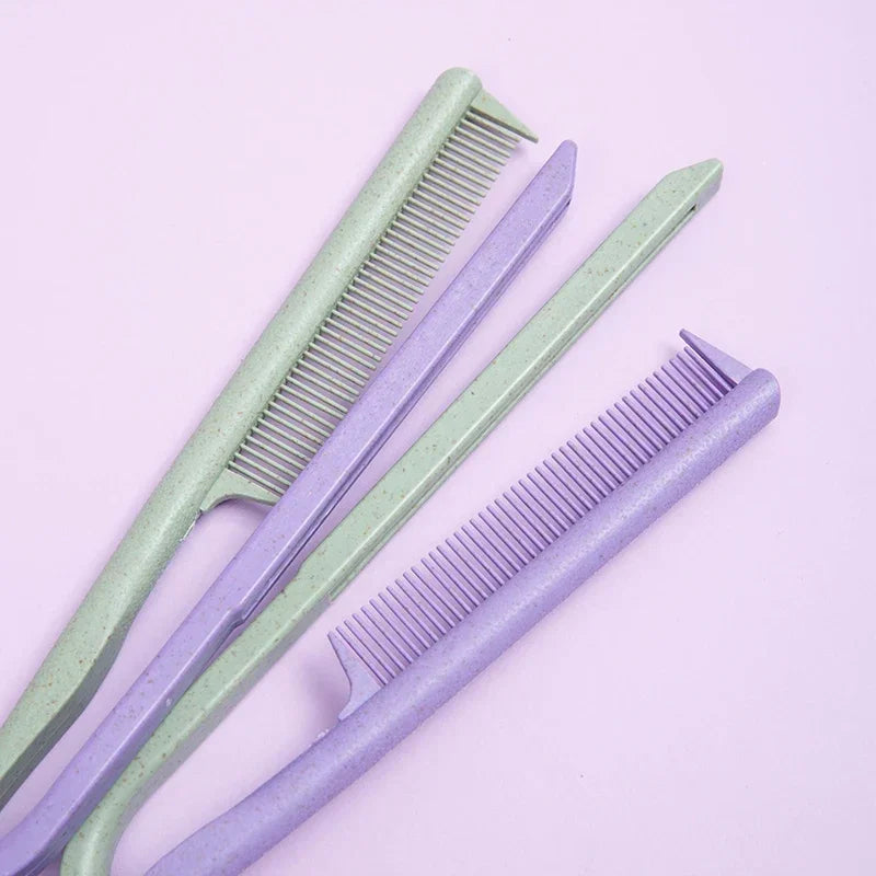 Portable Mini Barber HairbrushV-shaped Wheat Straw Flat Comb for Hair Straight Salon Hair Brush Straightner Hairdressing Comb