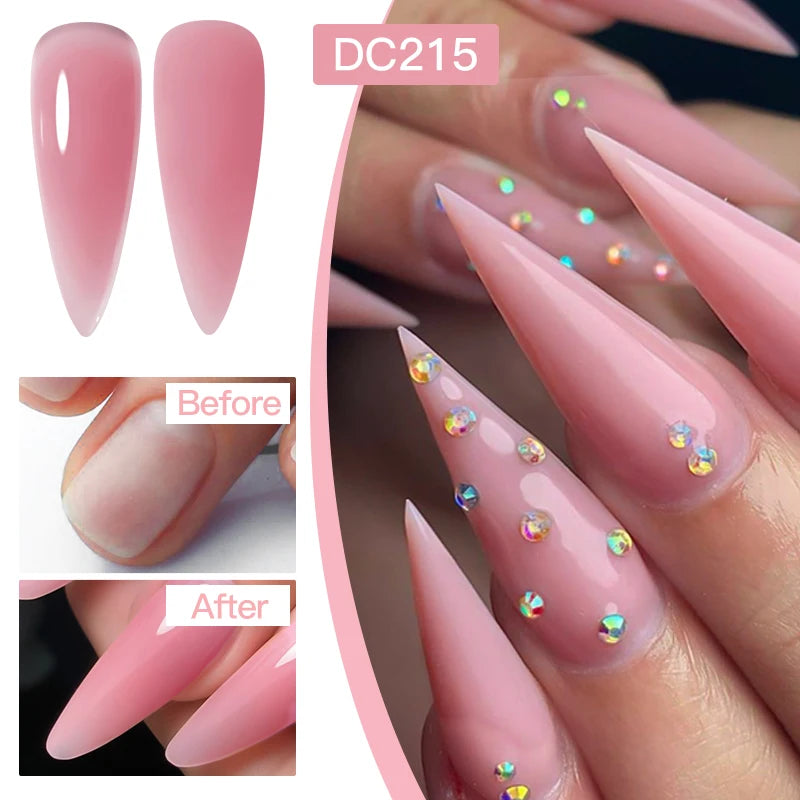 Mtssii 7ML Quick Extension Nail Gel Vernis Semi Permanent Acrylic Crystal Pink Clear Nude Gel Nail Polish UV Construction Gel
