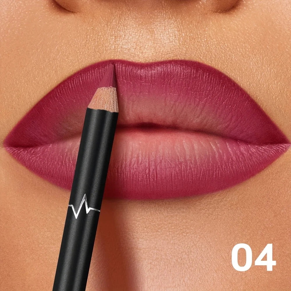 PUDAIER 6 color Waterproof Matte Lip Liner Pencil Set, Long Lasting Smudge-Proof Non-Transfer, Highly Pigmented Lip Contour
