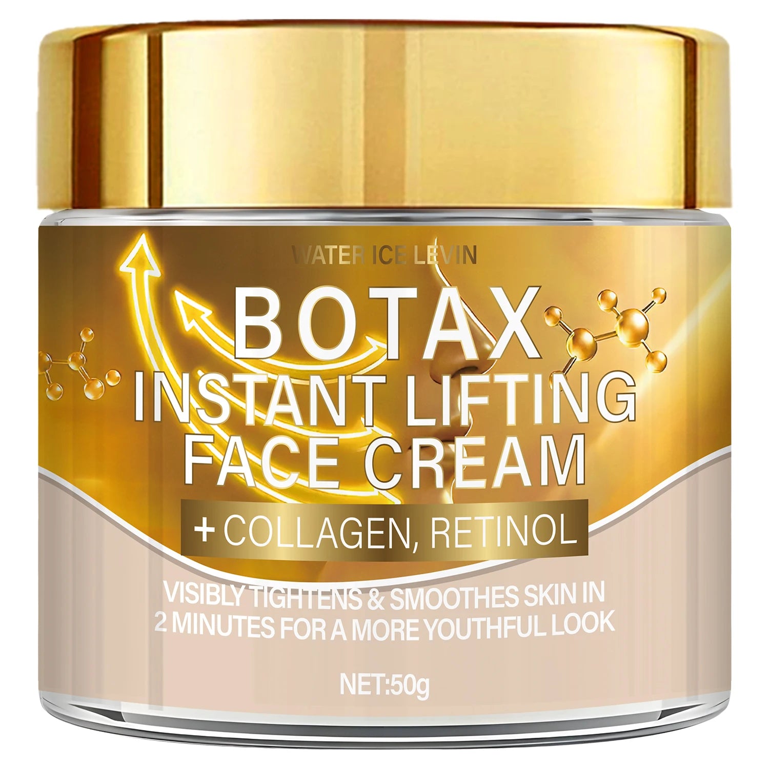 Botax Instant Lifting Face Cream Collagen Retinol Formula Firms Lifts Smooths Moisturizes Brightens 2-Minute Youthful Results 50g