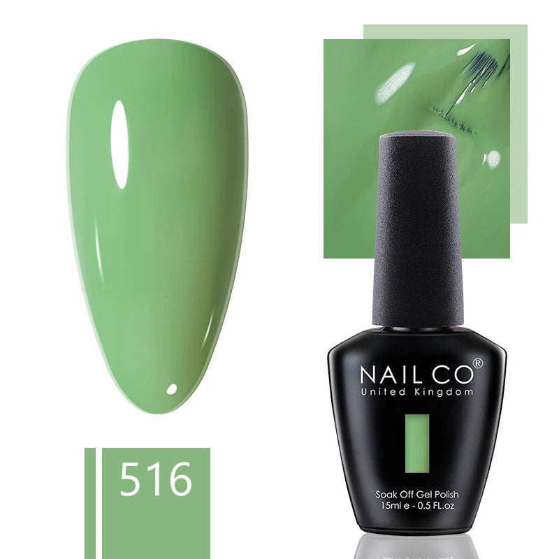 NAILCO 15ml Dark Gel Nail Polish Semi-permanent Varnish Hybrid UV Nails Art Glitter Colors Gel Polish Manicure Enamels For Nails