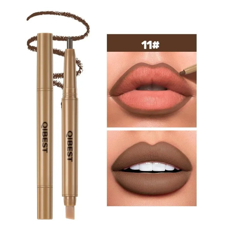 Luxury Matte Lip Liner Long-Lasting Smooth Brown Application for Perfect Outline & Filling, Versatile Shades for All Skin Types