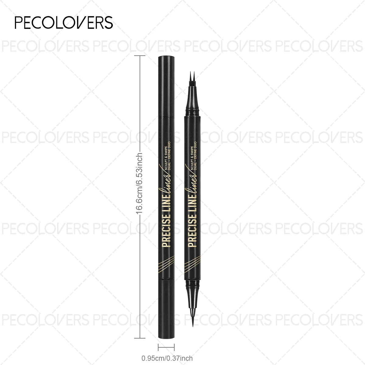 2 Forks Eyebrow Pencil Dual-Ended Artist Ultra-Fine Waterproof & Sweatproof, Natural 3D Wild Brow Look,