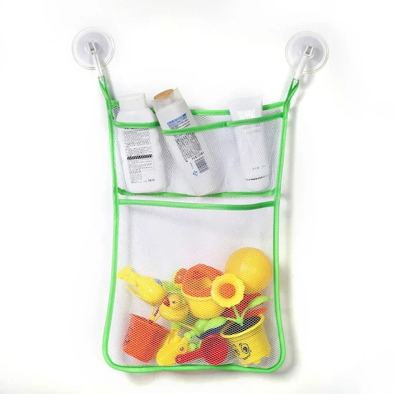 New Cute Animal Bath Toys Kids Baby Tidy Storage Suction Bathroom Bathtub Doll Hanging Bag Basket Mesh Storage Bag Water Toys