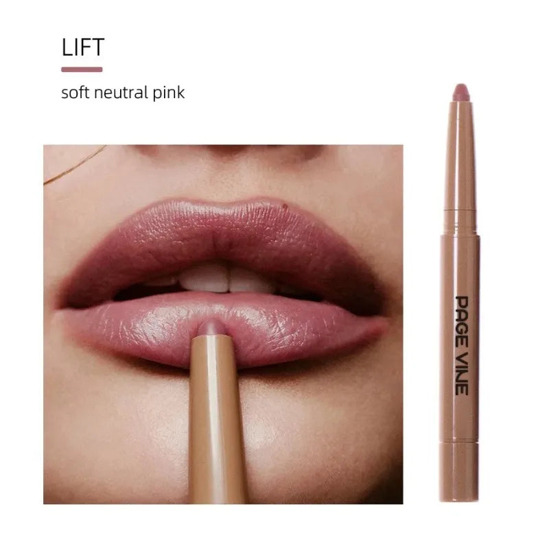 Luxury Matte Lip Liner Long-Lasting Smooth Brown Application for Perfect Outline & Filling, Versatile Shades for All Skin Types