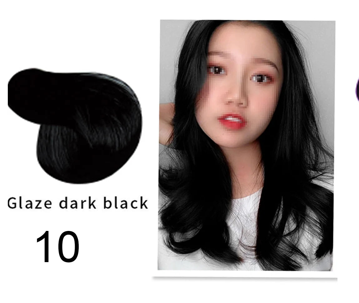 Mokeru 500ml Argan Oil Essence Natural Long Lasting Dark Brown Permanent Hair Dye Shampoo For Gray Hair Women Fast Color Dyeing