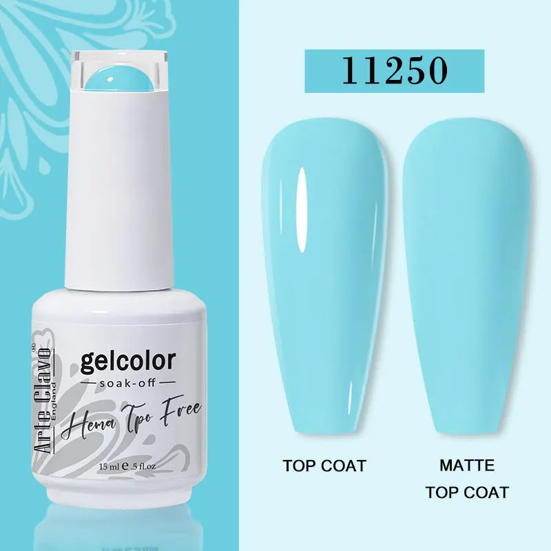 Arte Clavo 116Colors Gel Nail Polish 15ml Colorful Gel Semi Permanent Soak Off UV Gel Nail Art DIY Design Varnishe Nail Supplies