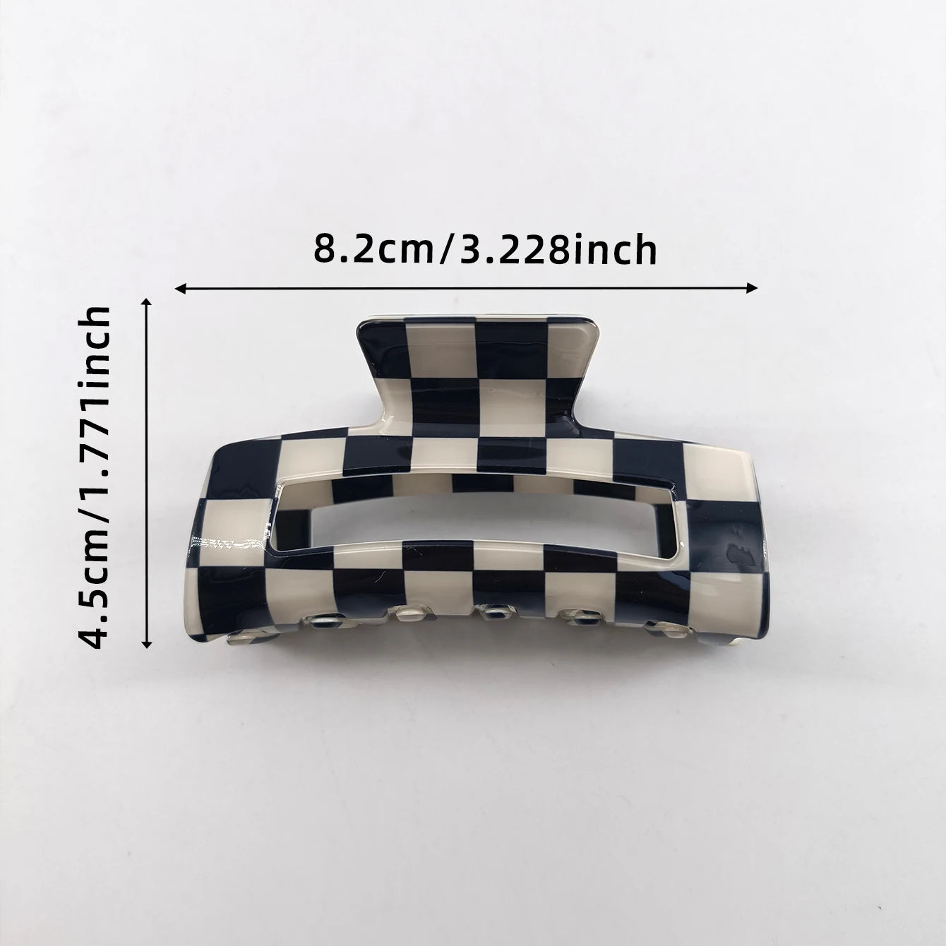 1/6 PCS Colorful Checkered Rectangle Hair Claw Clips For Women Girls Fashion Hair Clips For Styling Claw Clamps Hair Accessories