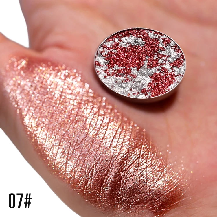 Weaving Chameleon Eyeshadow  Matte Powder Metallic Highgloss Glitter Highlight Longlasting Combined by Self Gift Disk