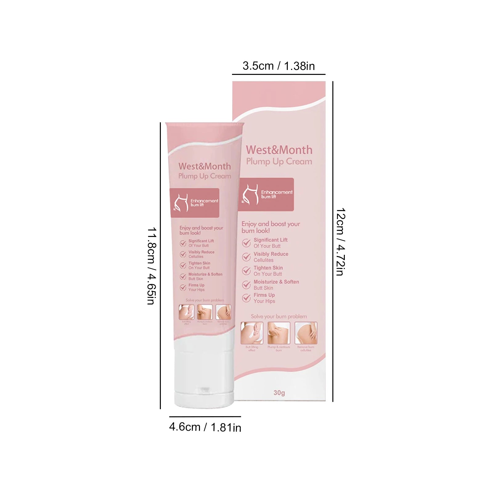 Butt Enhancement Cream Lifting & Plumping Butt Enhancer Big Ass Prevent Fuller Sagging Nourishing Lift Hip Plump up Cream