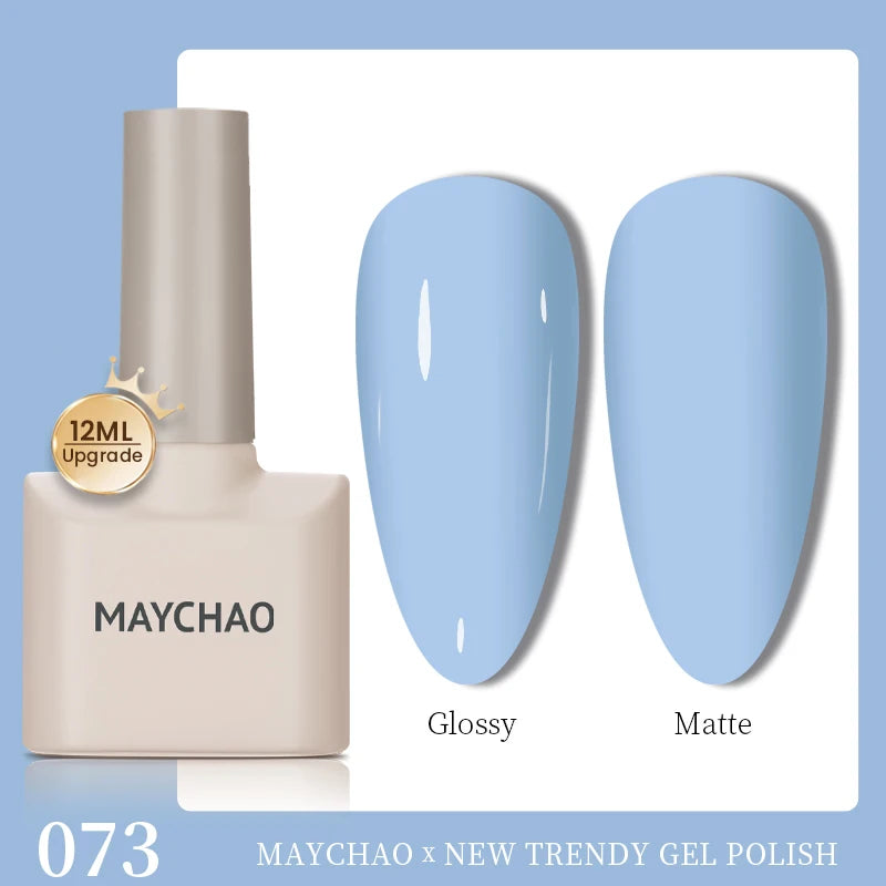 MAYCHAO 12ml Gel Nail Polish Set Professional Salon Nail Art Gels Varnish UV LED Semi Permanent Nail Lacquer Nail Supplies