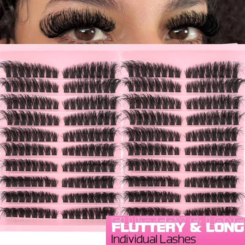 Eyelash Kit Eyelash Extension Kit 10-18mm Natural Fluffy False eyelash Eyelash Lash Clusters Set Bond And Seal Makeup
