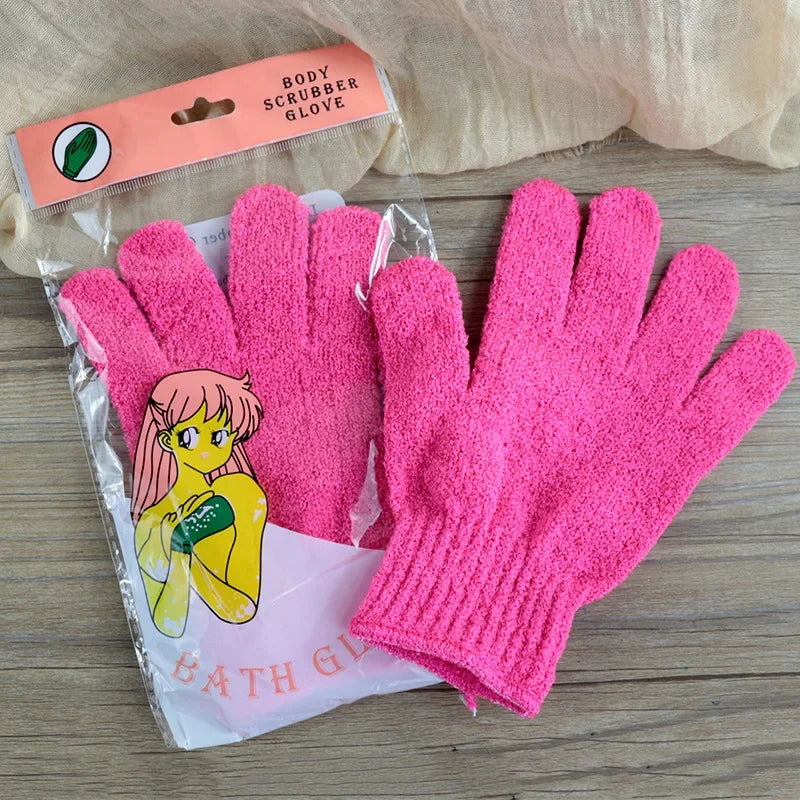 Body Cleaning Gloves Washcloth Soft Brush Home Hotel Bathroom Shower Ball Back Scrubber Set Exfoliating Skin Towel Bath Gloves