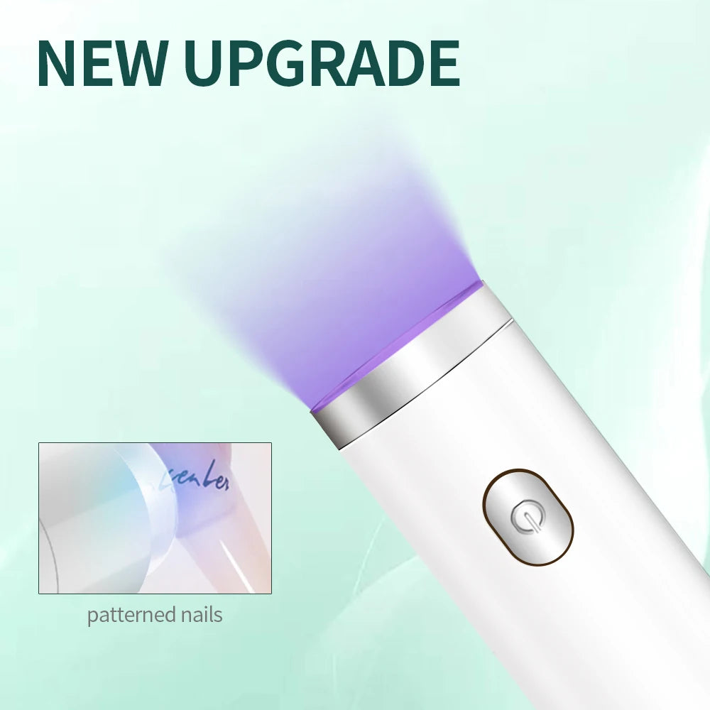 NAILPOP Portable Magnetic Pink UV Nail Lamp Handheld USB Rechargeable Gel Nails Lamp Detachable And Usable for Professional Use