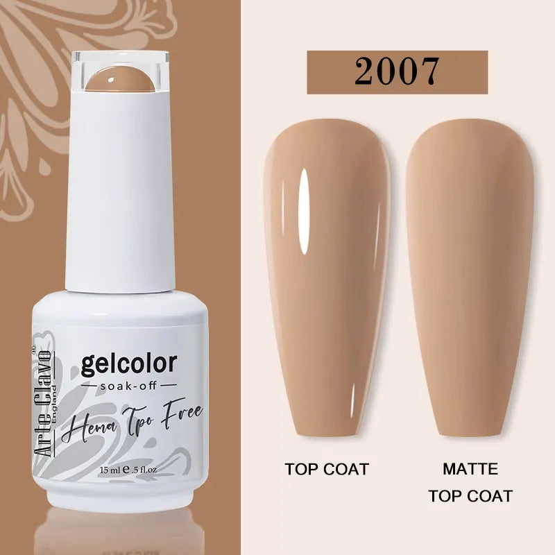 Arte Clavo 116Colors Gel Nail Polish 15ml Colorful Gel Semi Permanent Soak Off UV Gel Nail Art DIY Design Varnishe Nail Supplies