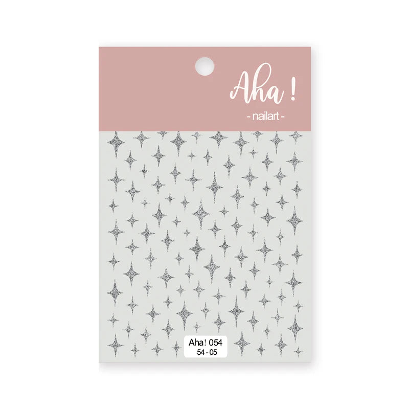1pc Cute White Cloud Nail Stickers Ultra Thin Nail Art Stickers Self Adhesive Decals Star Moon/Flower/Clouds Kawaii Nail Decals