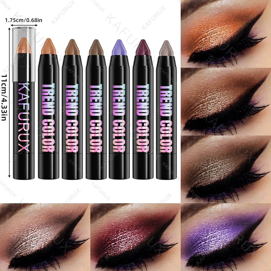 1PC Metallic Glitter Eyeshadow Pencil Waterproof Pearlescent Nude Eye Shadow Green Blue Brown Makeup Gift Eye Pen Cosemtic