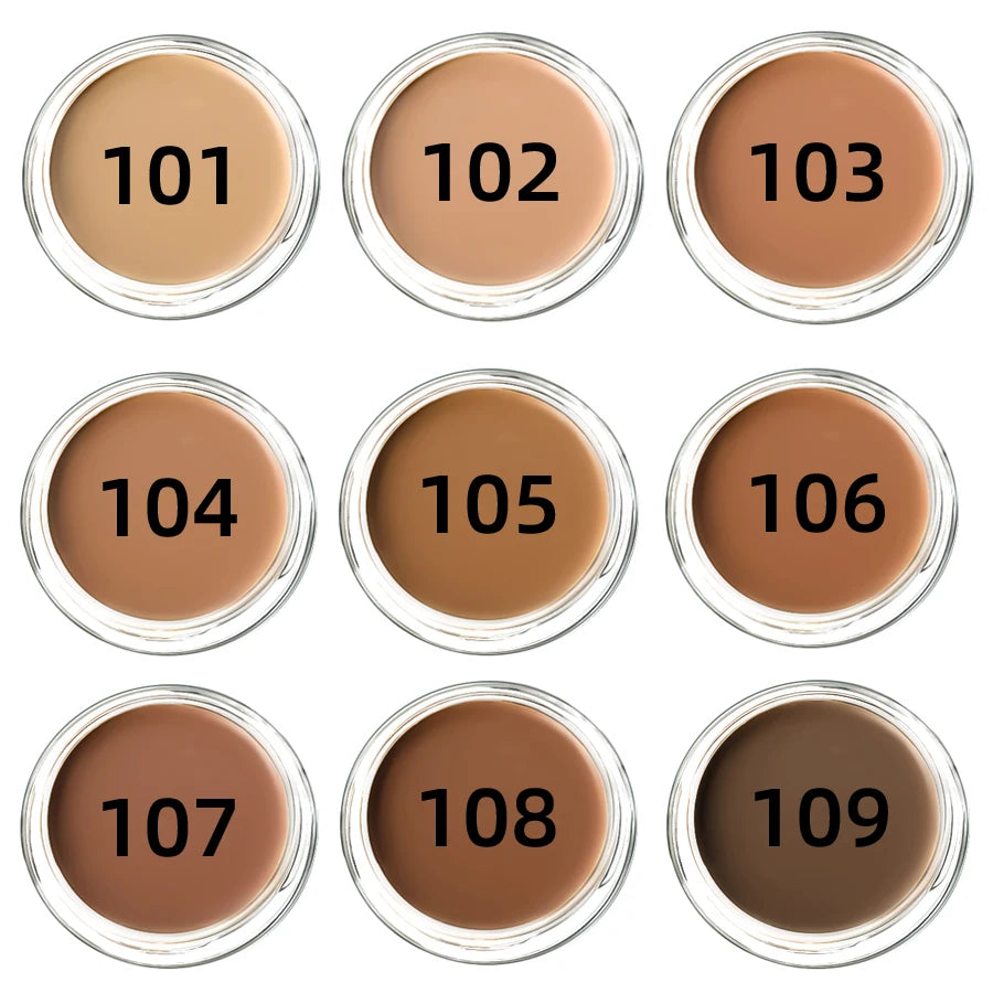 9-Color High Coverage 1pc Foundation Concealer Cover Anti Dark Circle Freckle Long Lasting Waterproof BB Cream Face Makeup Base