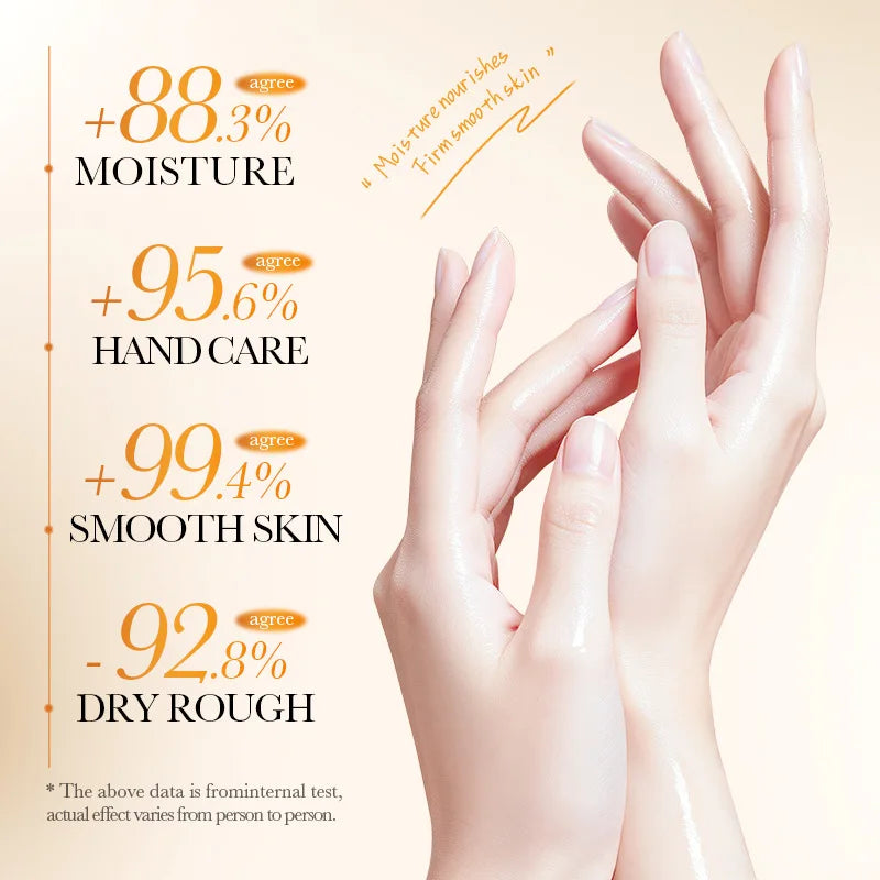 5 Pairs SADOER Honey Milk Hand Mask 24Hour Moisture Lock Hand Care Gloves Nourish Dry Hands Soften Cutin And Smooth Skin