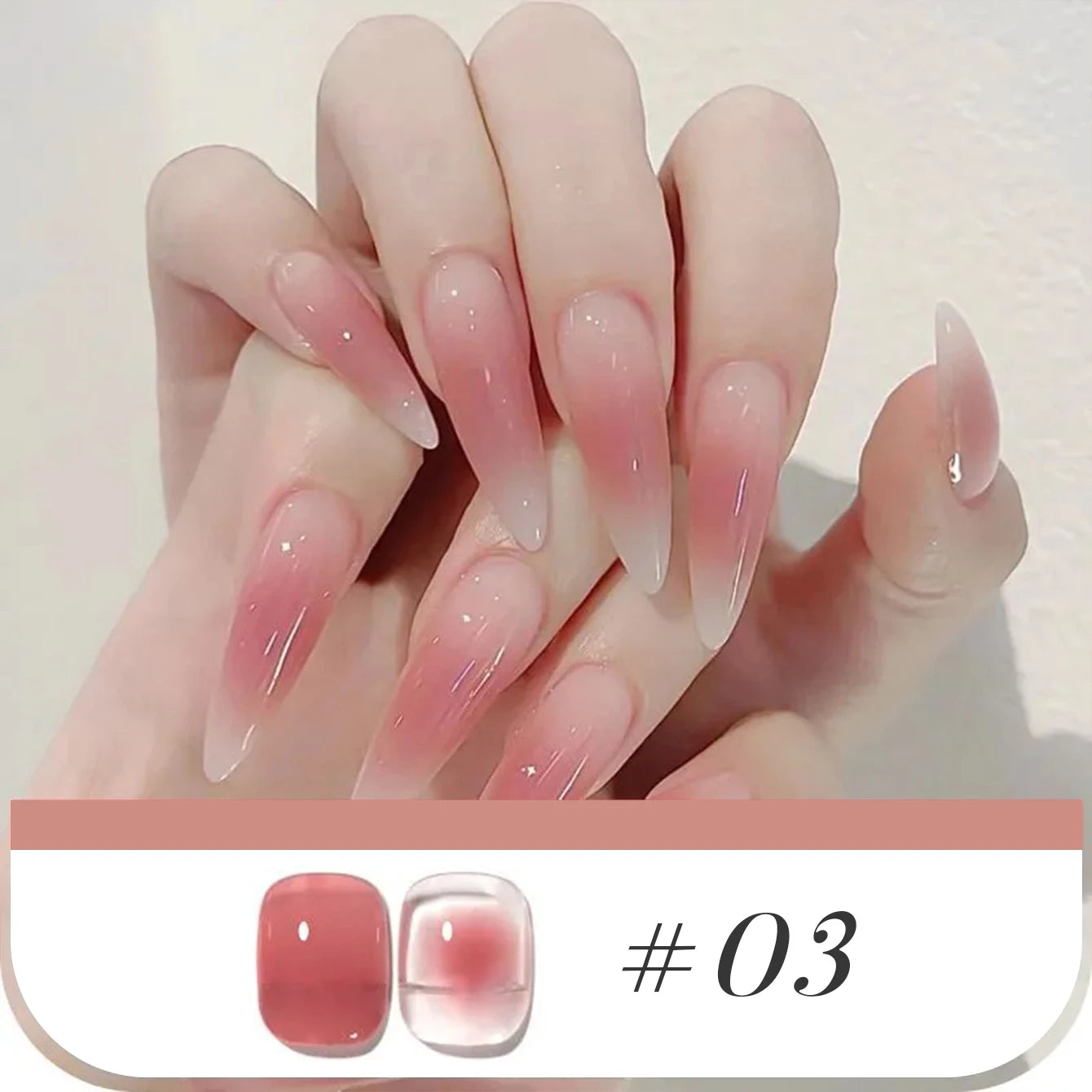 MN 2026 New 1-8PCS Fall Nails Popular Pure Desire Blush Jelly Gel Nail Polish Pink Nails Red Nails Ice-Clear Nude Nail Polish