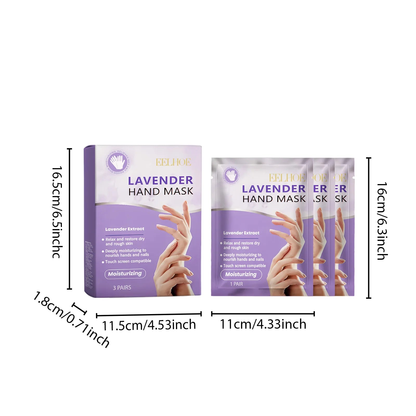 Hydrating Niacinamide Hand Mask - Deep Moisturizer for Dry Rough Hands, Long-Lasting Brightening & Smoothing Hand Care