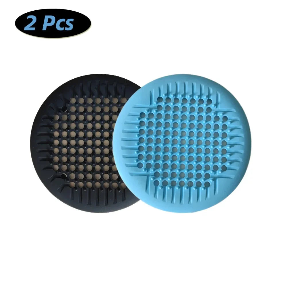 1/2/4Pcs Shower Drain Hair Catcher Drain Cover Bathroom Tub with Suction Cup 5.5 Inches Silicone Sink Strainer Suit for Bathtub