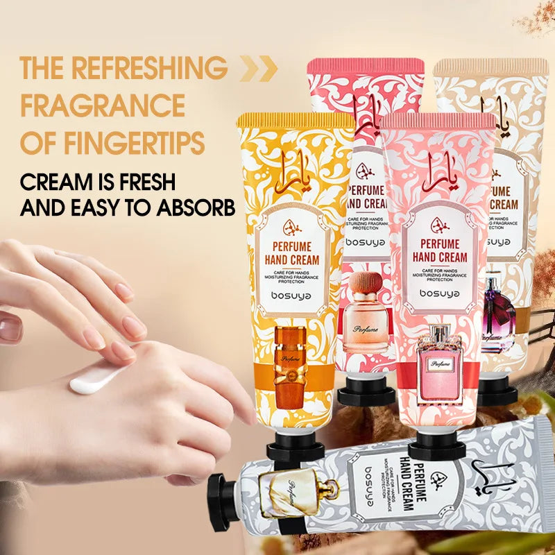 5Pcs/set Plant Fragrance Hand Cream Sets Moisturizing Repair Anti Dry Sets Nourishing Hand skincare Lotion Sets Christmas gift