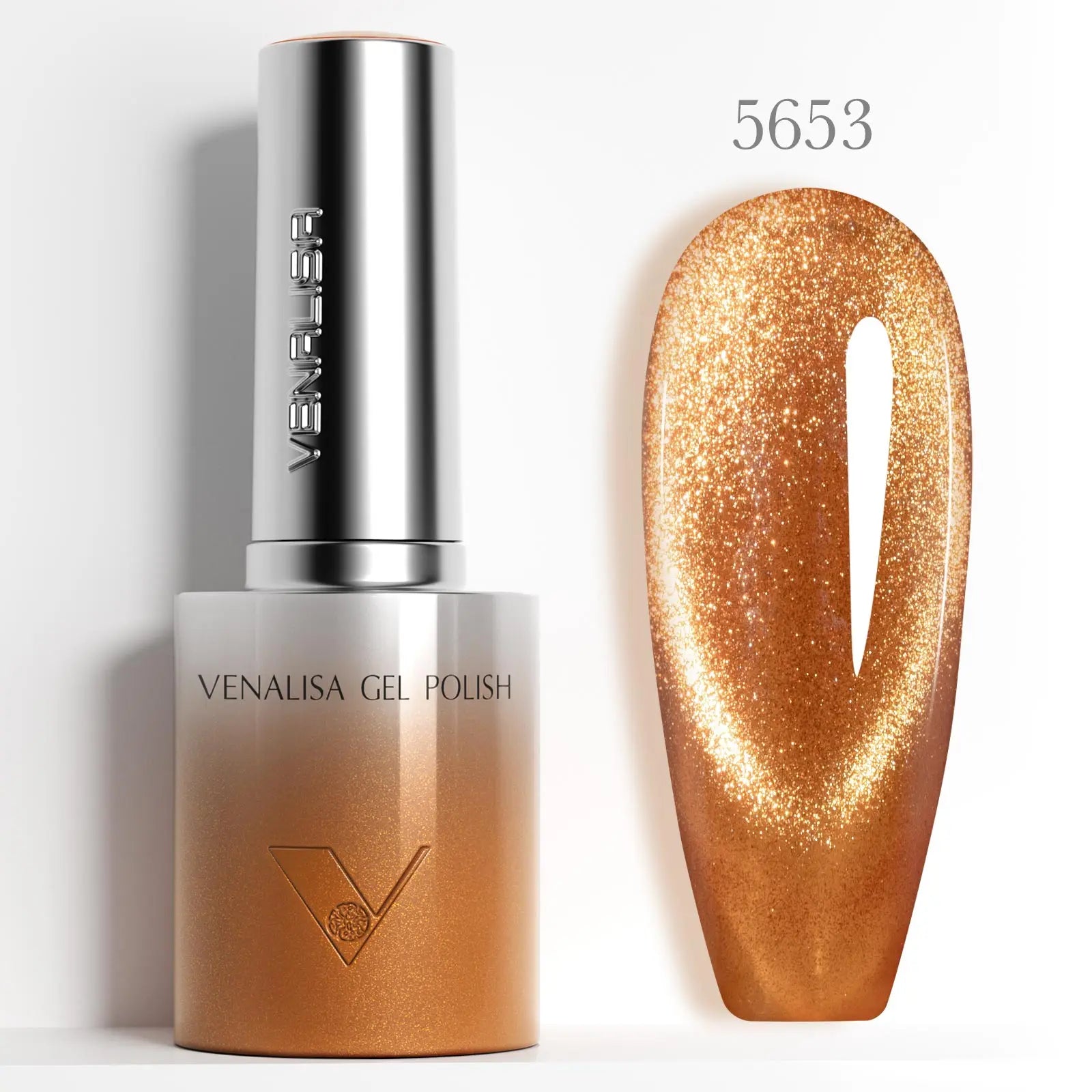 Venalisa 10ml Hema & TPO Free Ultra Cat Eye Effect Nail Gel Polish Soak Off UV LED Long Wear Sparkle Bling Gel Varnish