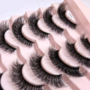 Dropshipping 7/10 Pairs Eyelashes Natural Long 3D Lashes Fluffy Volume  False Eyelashes Cruelty Free Wispy Lashes Makeup Cilios