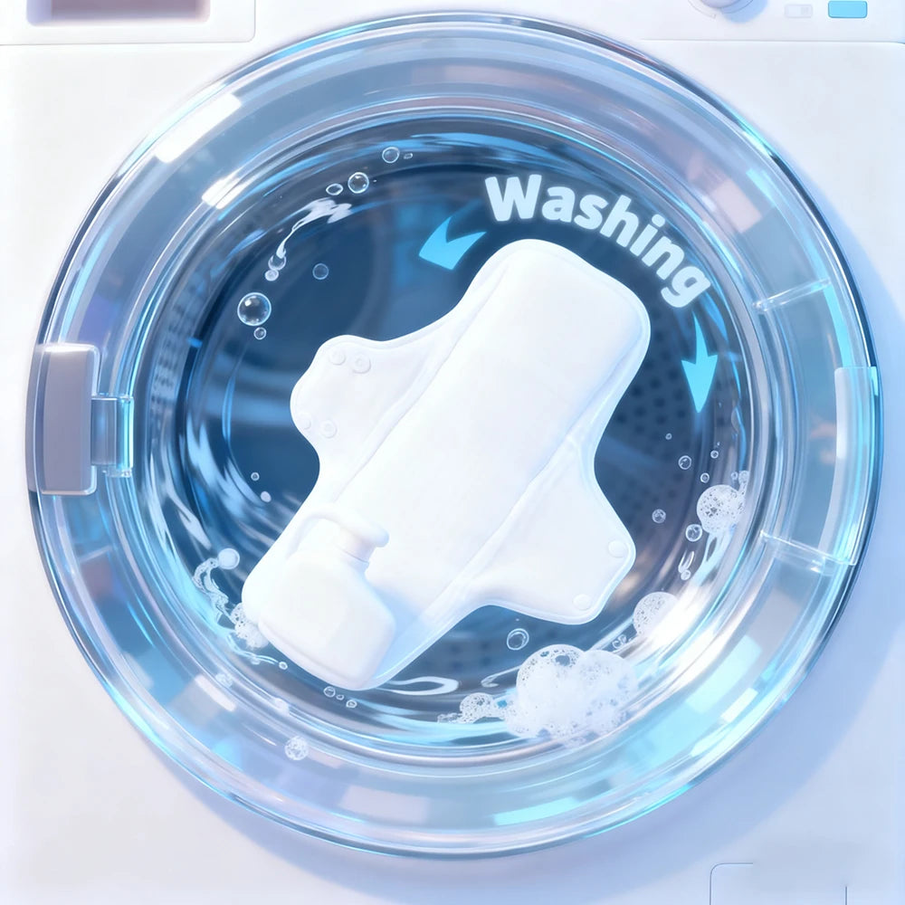 3pcs Cotton Yarn Lining Sanitary Pads Breathable Washable Daily Pads Adjustable Buckle Design Keep It In Place Panty Liners