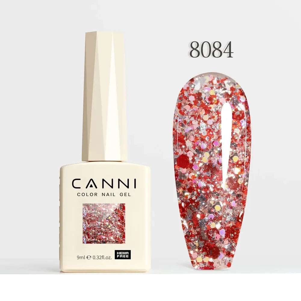 CANNI HEMA FREE TPO FREE 9ml Glitter Silver Cat Magnetic Gel Nail Polish Galaxy Diamond Full Coverage Pigmented Gel for Nail